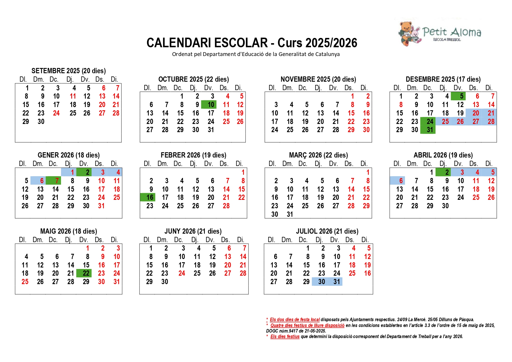 Calendari